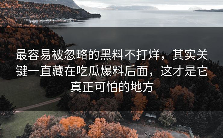 最容易被忽略的黑料不打烊,其实关键一直藏在吃瓜爆料后面,这才是它真正可怕的地方